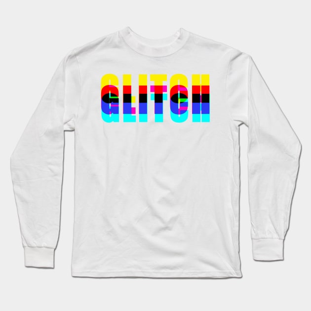Glitch Effect Long Sleeve T-Shirt by Salty Pretzel
